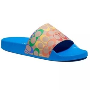 Coach Pride unisex Slides Men's Size 6 Or Woman's Size 7.5